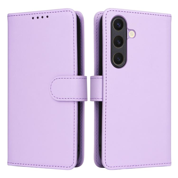 For Samsung Galaxy S25 5G BETOPNICE BN-005 2 in 1 Detachable Imitate Genuine Leather Phone Case(Light Purple) by BETOPNICE