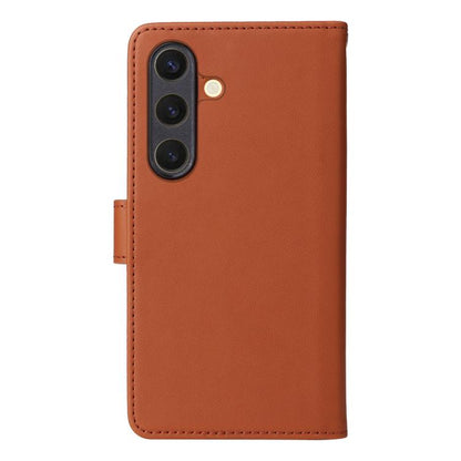 For Samsung Galaxy S25 5G BETOPNICE BN-005 2 in 1 Detachable Imitate Genuine Leather Phone Case(Brown) by BETOPNICE