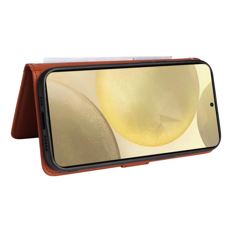 For Samsung Galaxy S25 5G BETOPNICE BN-005 2 in 1 Detachable Imitate Genuine Leather Phone Case(Brown) by BETOPNICE