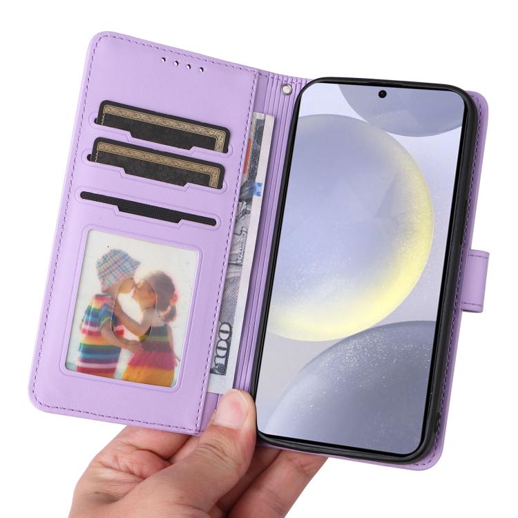 For Samsung Galaxy S25+ 5G BETOPNICE BN-005 2 in 1 Detachable Imitate Genuine Leather Phone Case(Light Purple) by BETOPNICE