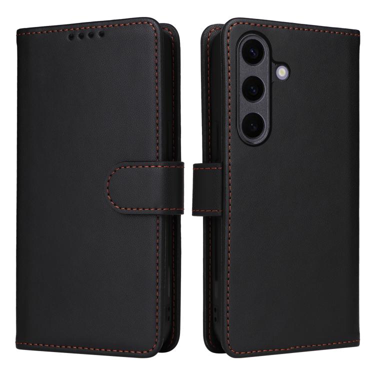 For Samsung Galaxy S25+ 5G BETOPNICE BN-005 2 in 1 Detachable Imitate Genuine Leather Phone Case(Black) by BETOPNICE