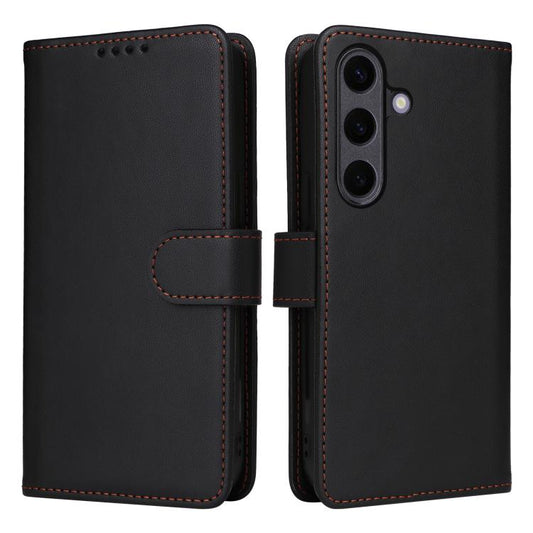 For Samsung Galaxy S25+ 5G BETOPNICE BN-005 2 in 1 Detachable Imitate Genuine Leather Phone Case(Black) by BETOPNICE