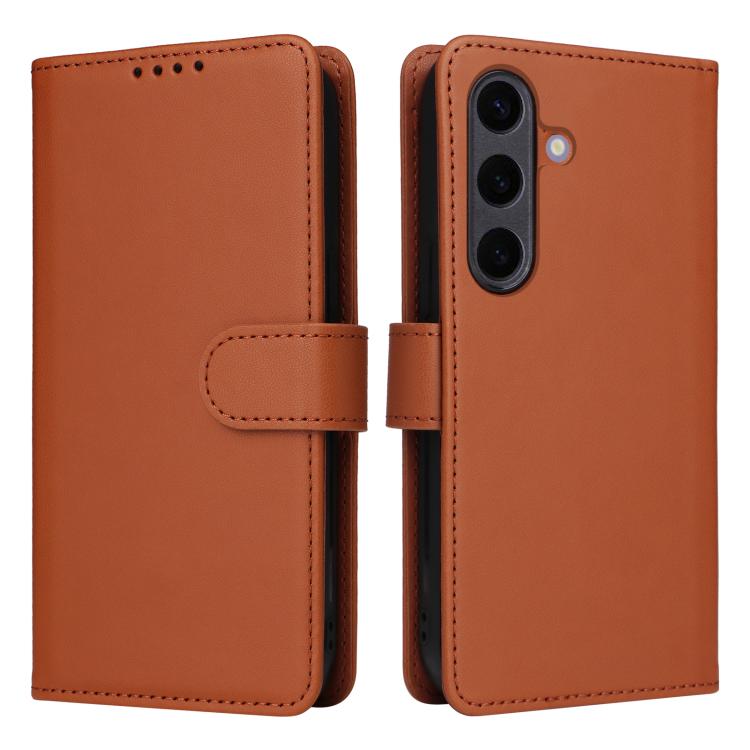 For Samsung Galaxy S25+ 5G BETOPNICE BN-005 2 in 1 Detachable Imitate Genuine Leather Phone Case(Brown) by BETOPNICE