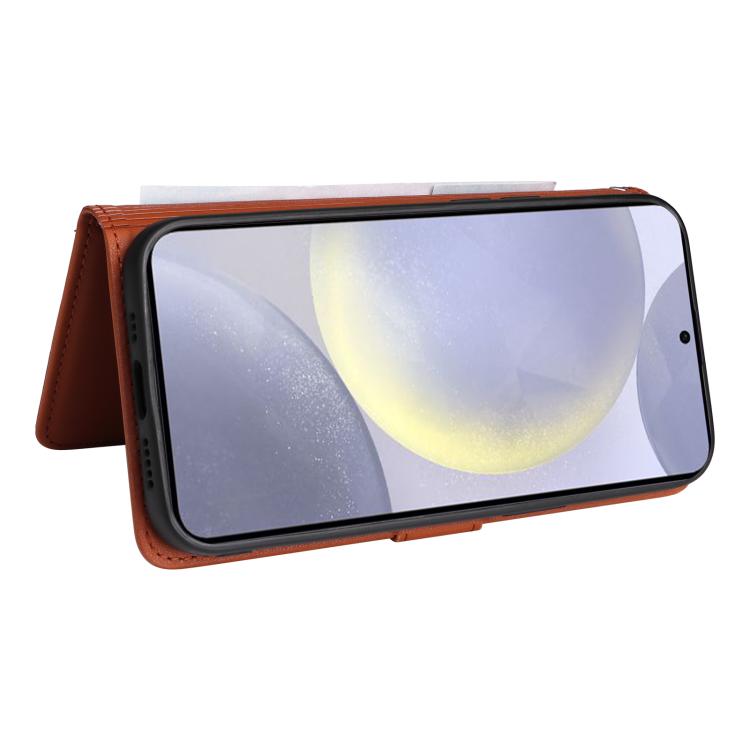 For Samsung Galaxy S25+ 5G BETOPNICE BN-005 2 in 1 Detachable Imitate Genuine Leather Phone Case(Brown) by BETOPNICE