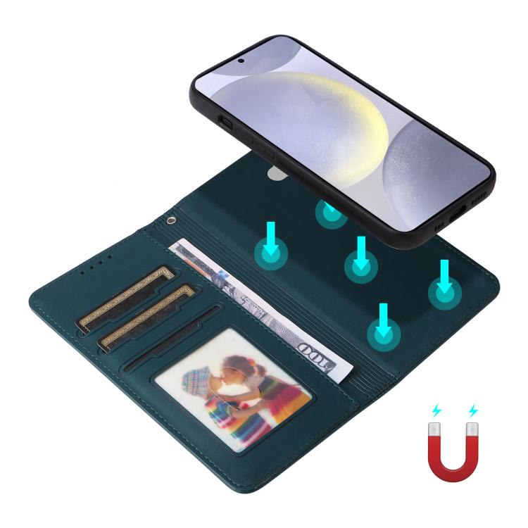 For Samsung Galaxy S25+ 5G BETOPNICE BN-005 2 in 1 Detachable Imitate Genuine Leather Phone Case(Blue) by BETOPNICE