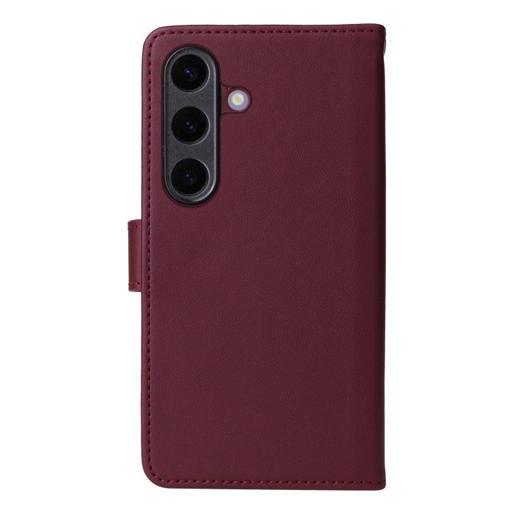 For Samsung Galaxy S25+ 5G BETOPNICE BN-005 2 in 1 Detachable Imitate Genuine Leather Phone Case(Wine Red) by BETOPNICE