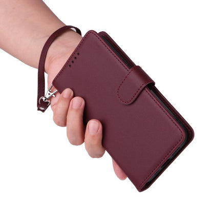 For Samsung Galaxy S25+ 5G BETOPNICE BN-005 2 in 1 Detachable Imitate Genuine Leather Phone Case(Wine Red) by BETOPNICE