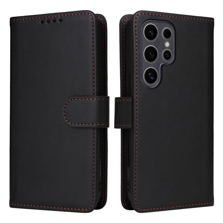For Samsung Galaxy S25 Ultra 5G BETOPNICE BN-005 2 in 1 Detachable Imitate Genuine Leather Phone Case(Black) by BETOPNICE