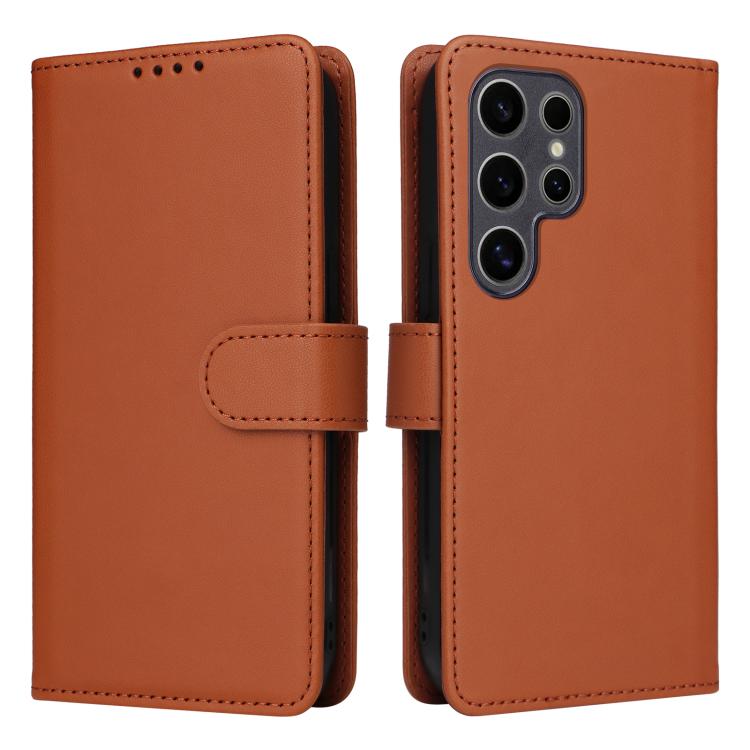For Samsung Galaxy S25 Ultra 5G BETOPNICE BN-005 2 in 1 Detachable Imitate Genuine Leather Phone Case(Brown) by BETOPNICE