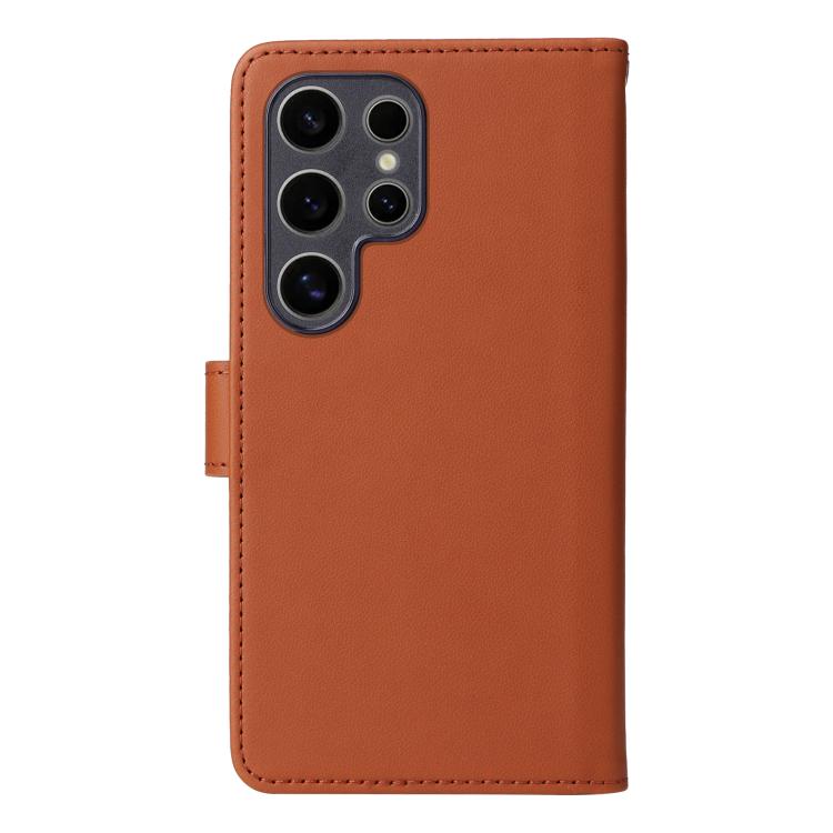 For Samsung Galaxy S25 Ultra 5G BETOPNICE BN-005 2 in 1 Detachable Imitate Genuine Leather Phone Case(Brown) by BETOPNICE