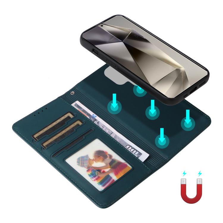 For Samsung Galaxy S25 Ultra 5G BETOPNICE BN-005 2 in 1 Detachable Imitate Genuine Leather Phone Case(Blue) by BETOPNICE