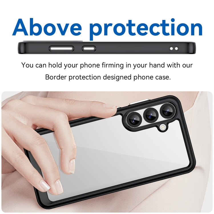 For Samsung Galaxy S25+ 5G Colorful Series Acrylic Hybrid TPU Phone Case(Black) by buy2fix