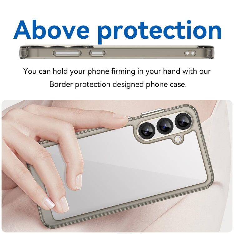 For Samsung Galaxy S25+ 5G Colorful Series Acrylic Hybrid TPU Phone Case(Transparent Grey) by buy2fix