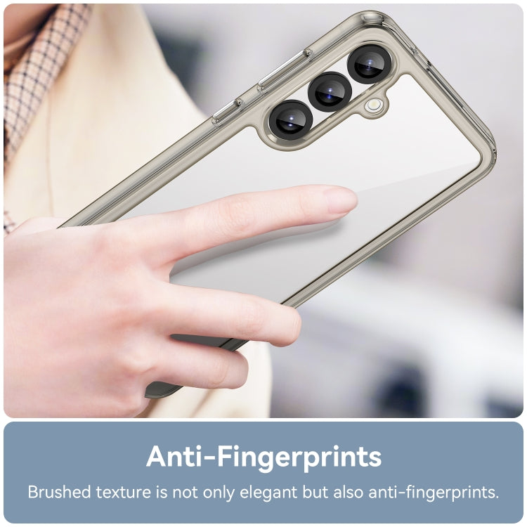 For Samsung Galaxy S25+ 5G Colorful Series Acrylic Hybrid TPU Phone Case(Transparent Grey) by buy2fix