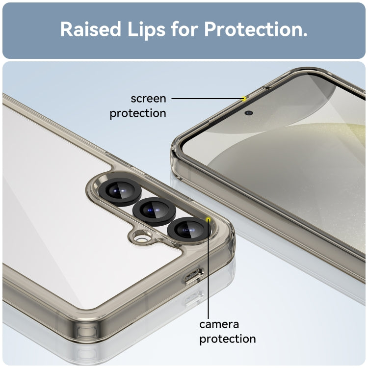 For Samsung Galaxy S25+ 5G Colorful Series Acrylic Hybrid TPU Phone Case(Transparent Grey) by buy2fix