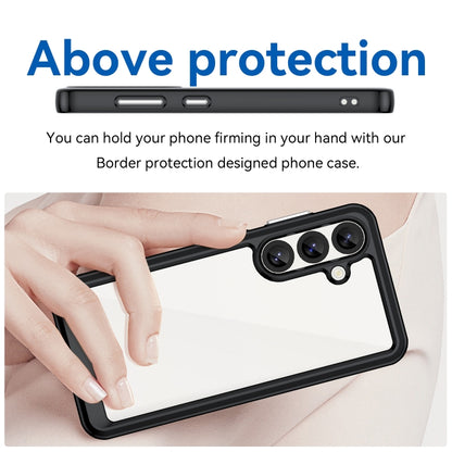 For Samsung Galaxy S25 5G Colorful Series Acrylic Hybrid TPU Phone Case(Black) by buy2fix