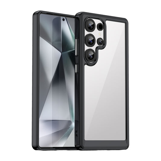 For Samsung Galaxy S25 Ultra 5G Colorful Series Acrylic Hybrid TPU Phone Case(Black) by buy2fix