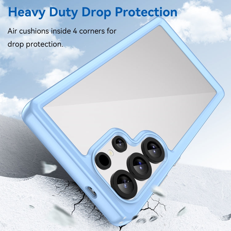 For Samsung Galaxy S25 Ultra 5G Colorful Series Acrylic Hybrid TPU Phone Case(Blue) by buy2fix