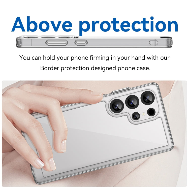 For Samsung Galaxy S25 Ultra 5G Colorful Series Acrylic Hybrid TPU Phone Case(Transparent) by buy2fix