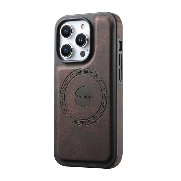 For iPhone 15 Plus / 14 Plus Denior A13 Skin Feel MagSafe Phone Case(Brown) - iPhone 15 Plus Cases by Denior | Online Shopping UK | buy2fix