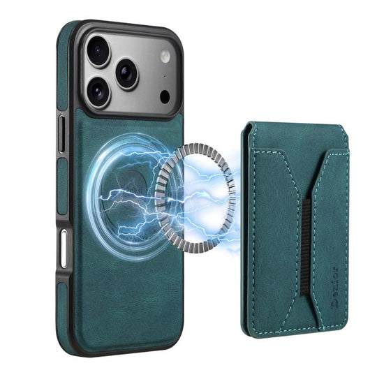 For iPhone 18 Pro / 17 Pro Denior D17 Skin Feel MagSafe Detachable Card Slot Phone Case(Blue)