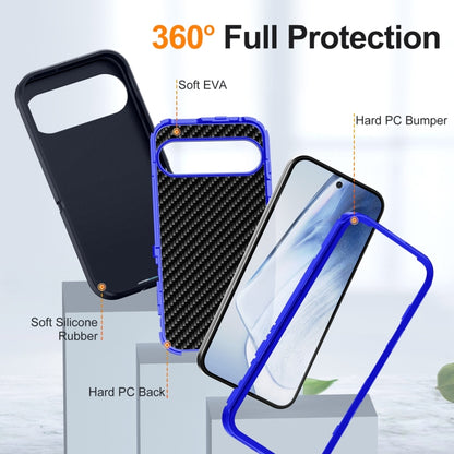 For Google Pixel 9 Pro Life Waterproof Rugged PC + Silicone Phone Case(Dark Blue + Royal Blue) - Google Cases by buy2fix | Online Shopping UK | buy2fix