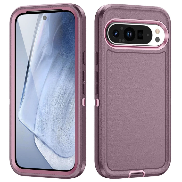 For Google Pixel 9 Pro Life Waterproof Rugged PC + Silicone Phone Case(Purple + Pink) - Google Cases by buy2fix | Online Shopping UK | buy2fix