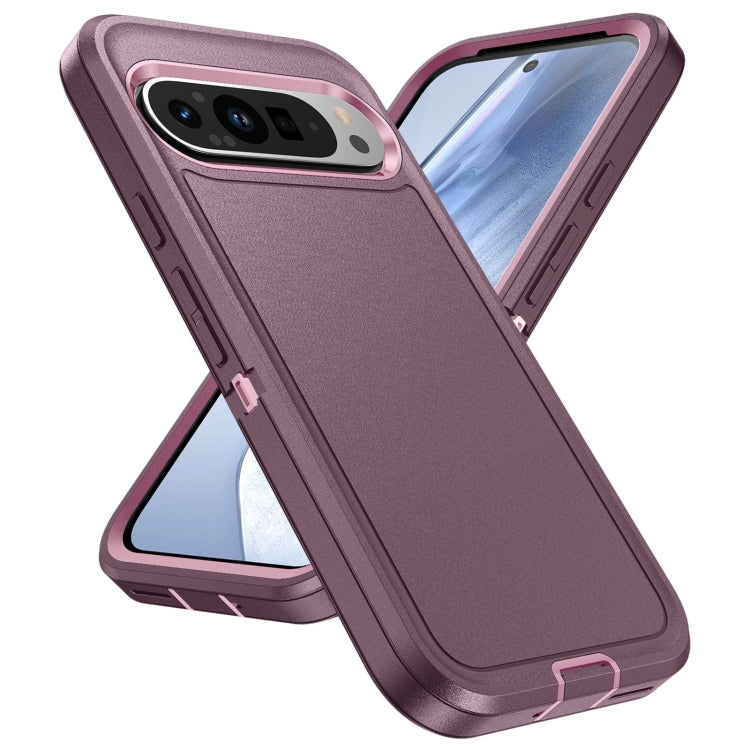 For Google Pixel 9 Pro Life Waterproof Rugged PC + Silicone Phone Case(Purple + Pink) - Google Cases by buy2fix | Online Shopping UK | buy2fix