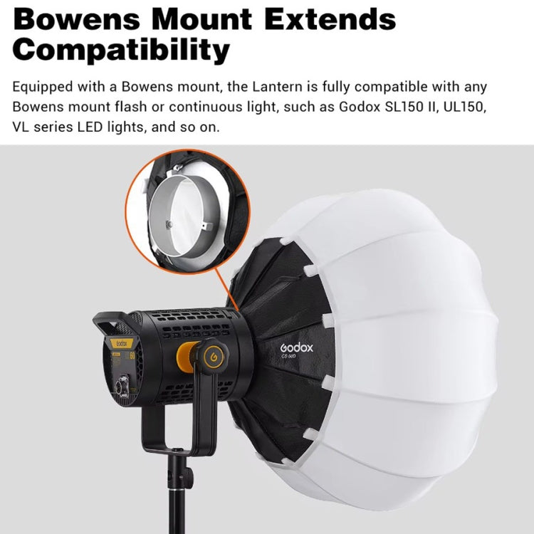 Godox Folding Lantern Softbox Bowens Mount Softbox, Model:CS-50D -  by Godox | Online Shopping UK | buy2fix