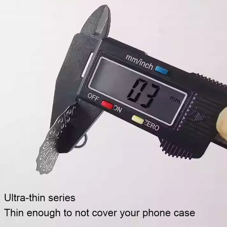 Fan-shaped Metal Mobile Phone Lanyard Fixing Gasket(Black) - Lanyards & Wrist Straps by buy2fix | Online Shopping UK | buy2fix