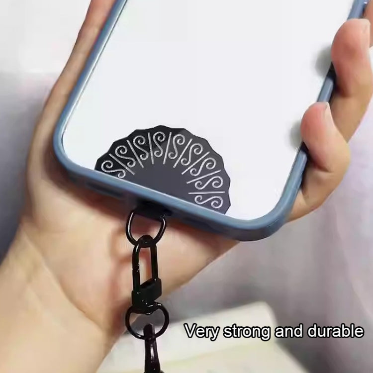 Fan-shaped Metal Mobile Phone Lanyard Fixing Gasket(Rose Gold) - Lanyards & Wrist Straps by buy2fix | Online Shopping UK | buy2fix