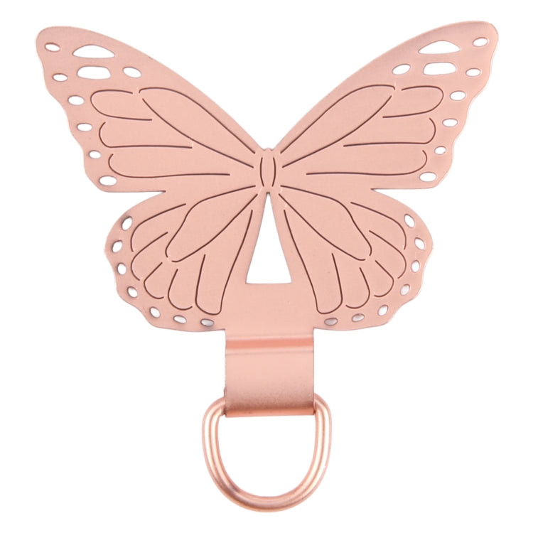 Butterfly Metal Mobile Phone Lanyard Fixing Gasket(Rose Gold) - Lanyards & Wrist Straps by buy2fix | Online Shopping UK | buy2fix
