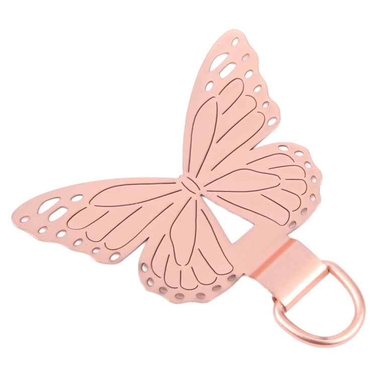 Butterfly Metal Mobile Phone Lanyard Fixing Gasket(Rose Gold) - Lanyards & Wrist Straps by buy2fix | Online Shopping UK | buy2fix