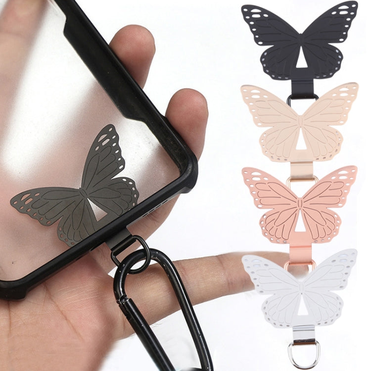 Butterfly Metal Mobile Phone Lanyard Fixing Gasket(Rose Gold) - Lanyards & Wrist Straps by buy2fix | Online Shopping UK | buy2fix