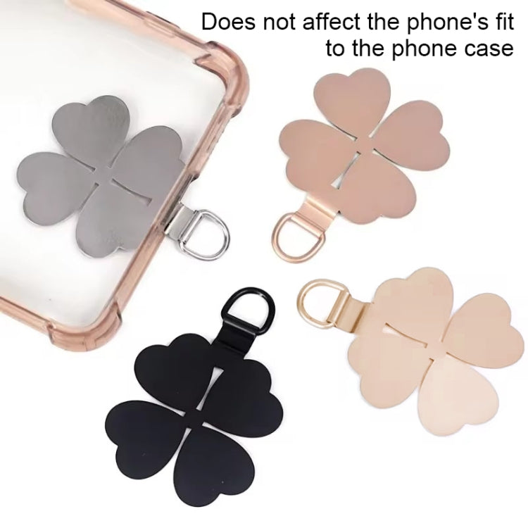 Four-leaf Metal Mobile Phone Lanyard Fixing Gasket(Rose Gold) - Lanyards & Wrist Straps by buy2fix | Online Shopping UK | buy2fix