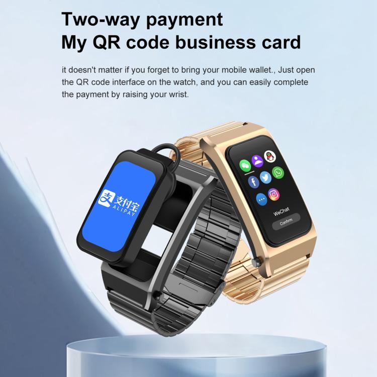 B7 Pro 1.5 inch 2 in 1 Bluetooth Earphone Silicone Strap Smart Watch, Support Heart Rate / Sleep Monitoring(Black) by buy2fix