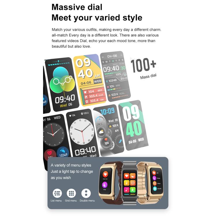 B7 Pro 1.5 inch 2 in 1 Bluetooth Earphone Silicone Strap Smart Watch, Support Heart Rate / Sleep Monitoring(Gold) by buy2fix