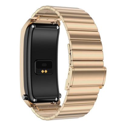 B7 Pro 1.5 inch 2 in 1 Bluetooth Earphone Silicone Strap Smart Watch, Support Heart Rate / Sleep Monitoring(Gold) by buy2fix