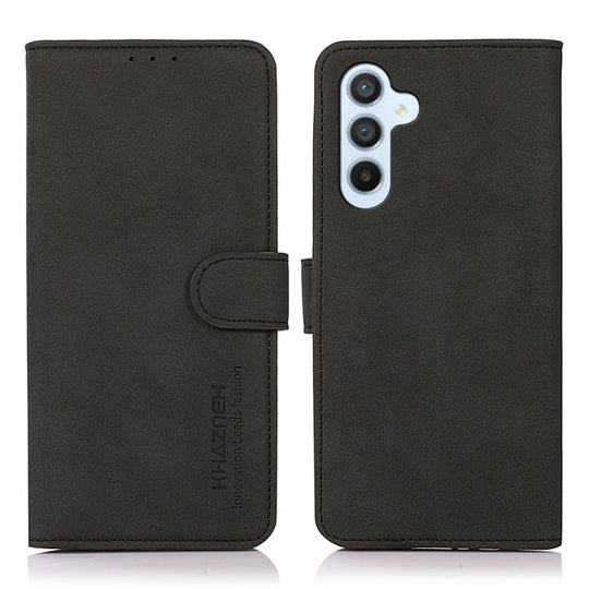 For Samsung Galaxy M35 KHAZNEH Matte Texture Leather Phone Case(Black)