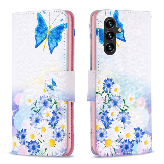 For Samsung Galaxy A16 Colored Drawing Pattern Leather Phone Case(Butterfly Love)