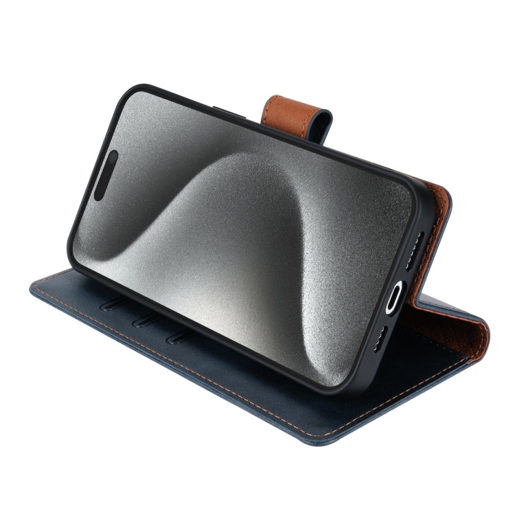 For iPhone 14 Pro N.BEKUS CSJ-P1 Solid Color Leather Phone Case(Blue) - iPhone 14 Pro Cases by N.BEKUS | Online Shopping UK | buy2fix