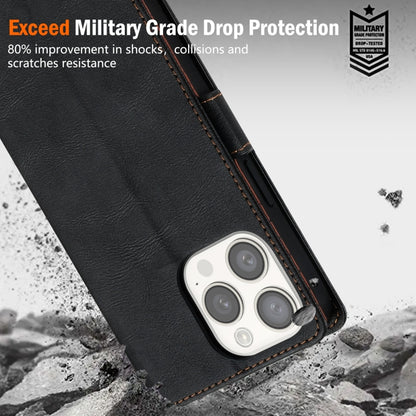 For iPhone 11 Pro Max N.BEKUS CSJ-P1 Solid Color Leather Phone Case(Black) - iPhone 11 Pro Max Cases by N.BEKUS | Online Shopping UK | buy2fix