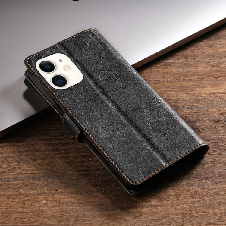 For iPhone 11 N.BEKUS CSJ-P1 Solid Color Leather Phone Case(Black) - More iPhone Cases by N.BEKUS | Online Shopping UK | buy2fix