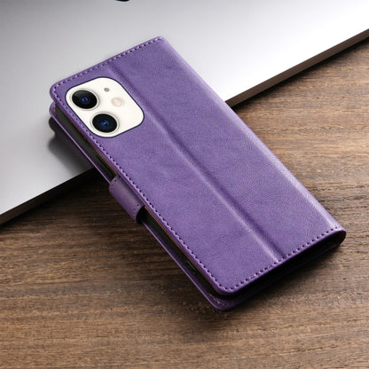 For iPhone 11 N.BEKUS CSJ-P1 Solid Color Leather Phone Case(Purple) - More iPhone Cases by N.BEKUS | Online Shopping UK | buy2fix