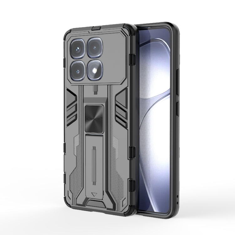 For Redmi K70 Ultra 5G Global Supersonic PC + TPU Holder Phone Case(Black) - Xiaomi Cases by buy2fix | Online Shopping UK | buy2fix