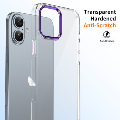 For iPhone 16 Plus Ice Feel HD Transparent PC Full Coverage Phone Case(Purple) - iPhone 16 Plus Cases by buy2fix | Online Shopping UK | buy2fix