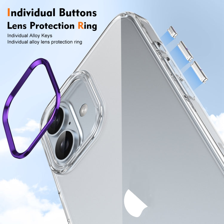 For iPhone 16 Plus Ice Feel HD Transparent PC Full Coverage Phone Case(Purple) - iPhone 16 Plus Cases by buy2fix | Online Shopping UK | buy2fix