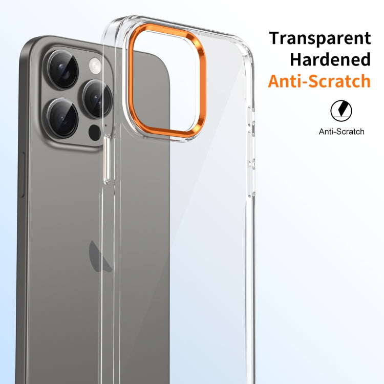 For iPhone 16 Pro Max Ice Feel HD Transparent PC Full Coverage Phone Case(Orange) - iPhone 16 Pro Max Cases by buy2fix | Online Shopping UK | buy2fix