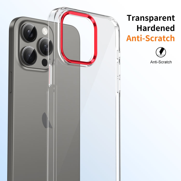 For iPhone 16 Pro Max Ice Feel HD Transparent PC Full Coverage Phone Case(Red) - iPhone 16 Pro Max Cases by buy2fix | Online Shopping UK | buy2fix