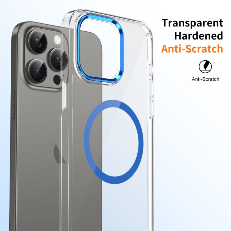 For iPhone 15 Pro Ice Feel HD Transparent MagSafe PC Full Coverage Phone Case(Blue) - iPhone 15 Pro Cases by buy2fix | Online Shopping UK | buy2fix